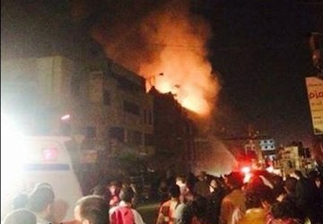 آتش سوزی هتل در کربلا