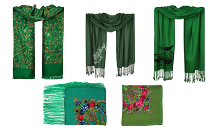 مدل شال و روسری های سبز 