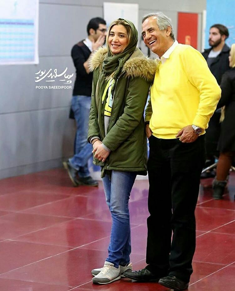 مجید مظفری در کنار دخترش 