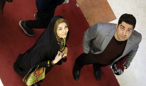 آزاده نامداری در جشنواره فیلم فجر ۹۵ به همراه همسر 