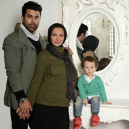 عکس روناک یونسی و همسر و فرزندش