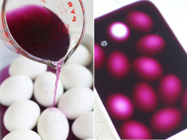 رنگ کردن تخم مرغ عید با مواد طبیعی