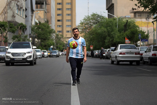 عکس/ رضا پرستش، بدل ایرانی لیونل مسی