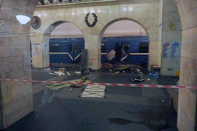 عکس انفجار در مترو روسیه