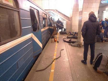 انفجار در مترو شهر سن پترزبورگ روسیه
