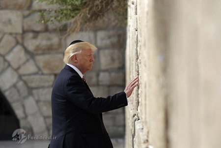 ترامپ پای دیوار ندبه در بیت المقدس