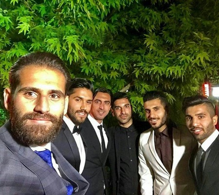تیپ بازیکنان استقلال در عروسی سید حسین حسینی
