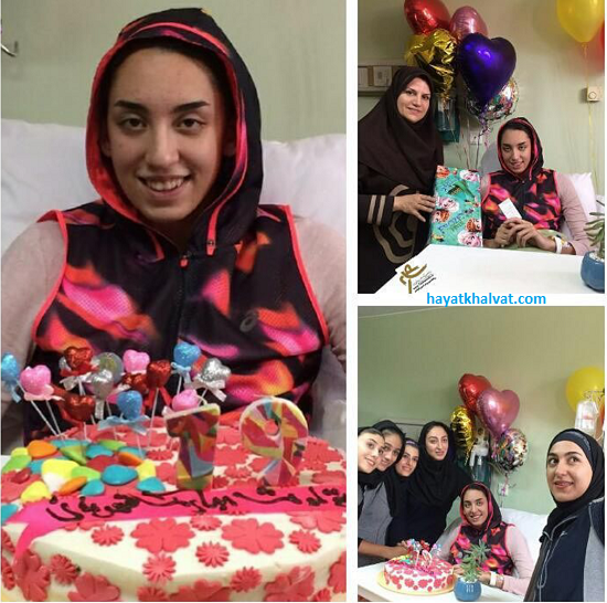 جشن تولد 19 سالگی کیمیا علیزاده روی تخت بیمارستان