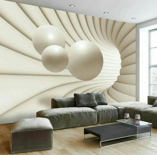 طرح های زیبا از کاغذ دیواری 3 بعدی برای خانه