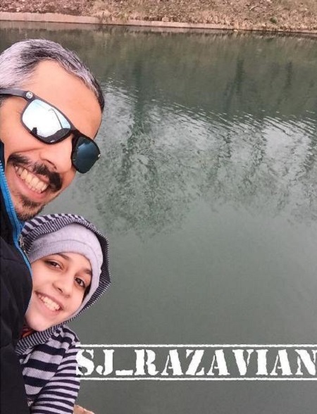 عکس جدید جواد رضویان و دخترش یامین