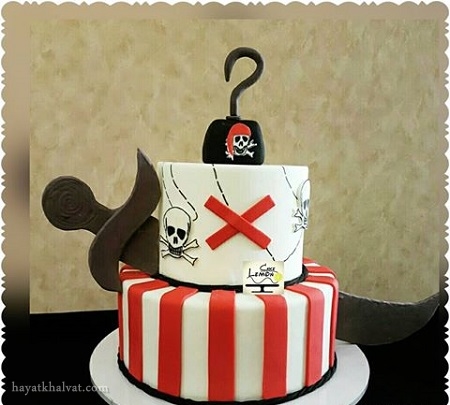 کیک تولد دزدان دریایی , کیک تولد اسکلت