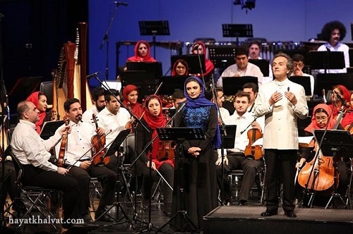همکاری لیندا کیانی با ارکستر سمفونیک تهران و استاد شهرداد روحانى
