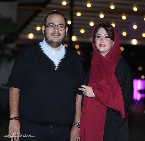 رضا داوود نژاد و همسرش در اکران خصوصی فصل نرگس