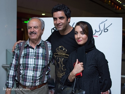 عکس غلامرضا نیکخواه و دخترش در کنار منوچهر هادی