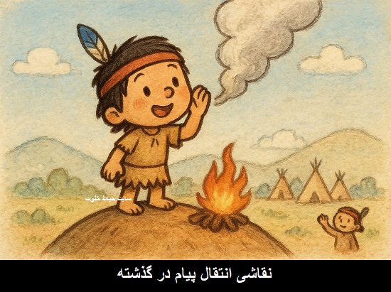 نقاشی انتقال پیام با دود نقاشی انتقال پیام با دود