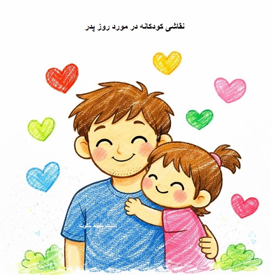 نقاشی کودکانه در مورد روز پدر نقاشی کودکانه در مورد روز پدر