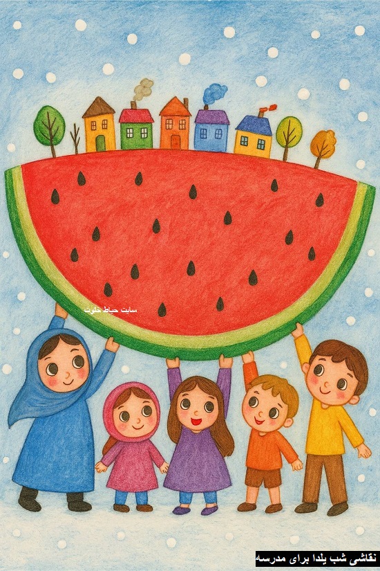 ایده نقآشی فانتزی نقاشی شب یلدا برای مدرسه ایده نقآشی فانتزی نقاشی شب یلدا برای مدرسه