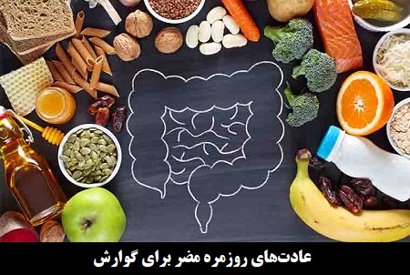 عادتهای روزمره مضر برای گوارش عادتهای روزمره مضر برای گوارش