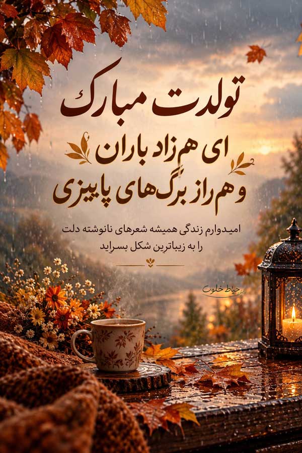 تبریک تولد پاییزی تبریک تولد پاییزی